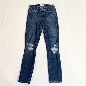 Paige distressed verdugo crop stretch denim jean crop pants - Size 25‎